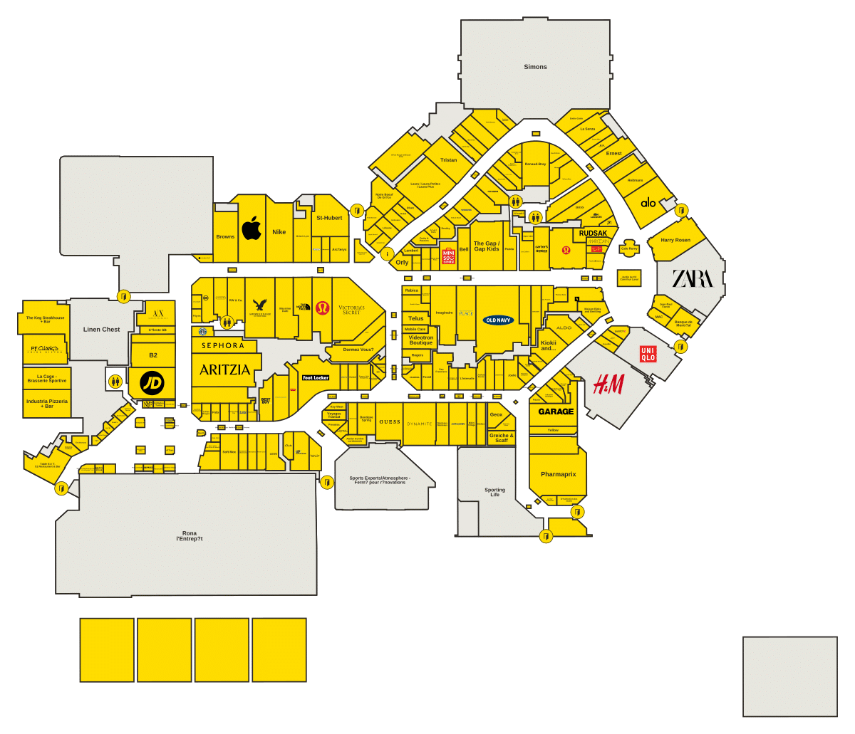 CF Carrefour Laval Directory Map