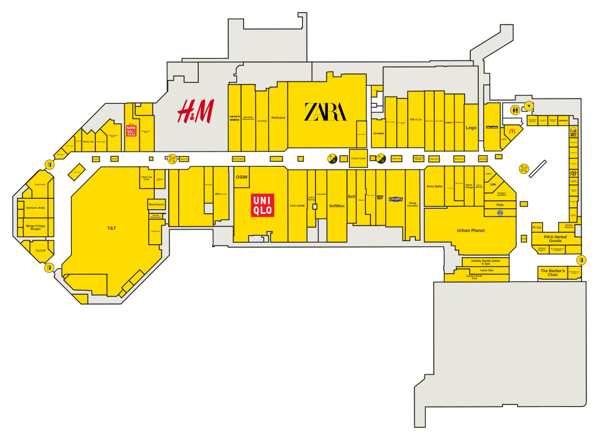 CF Fairview Mall Directory Map