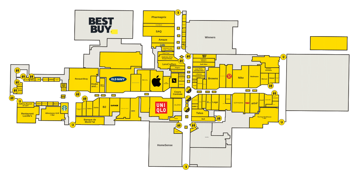 CF Fairview Pointe Claire Directory Map