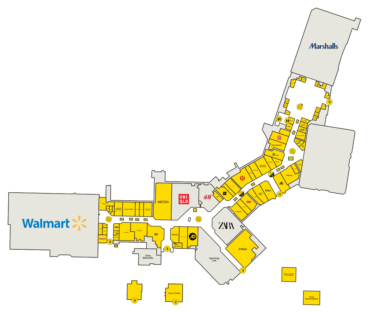CF Markville Directory Map