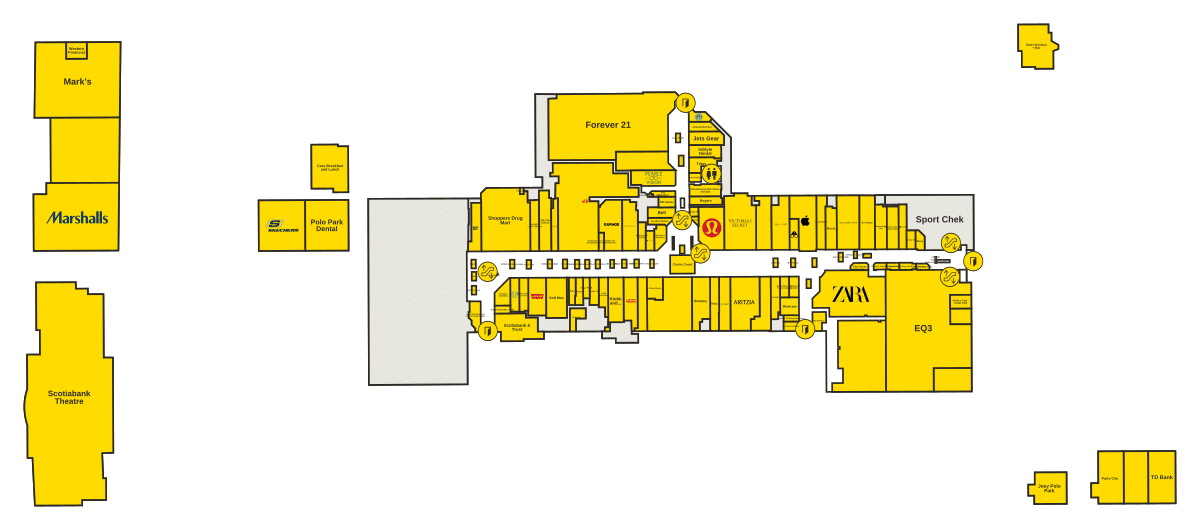 CF Polo Park Directory Map