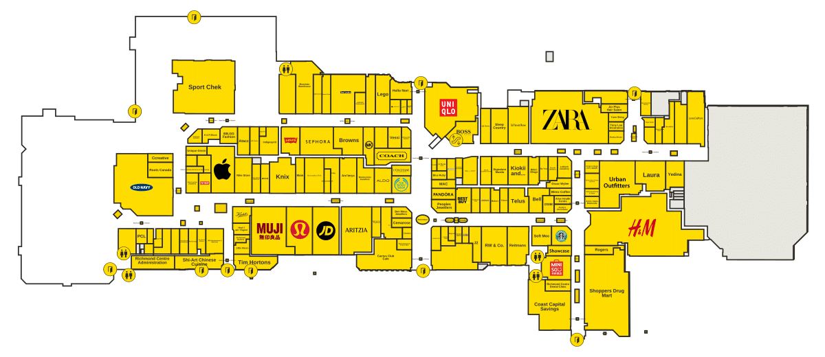 CF Richmond Centre Directory Map