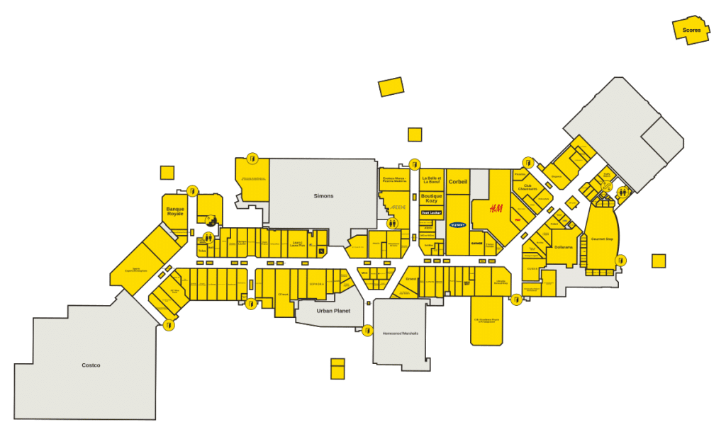 Les Promenades Gatineau Directory Map