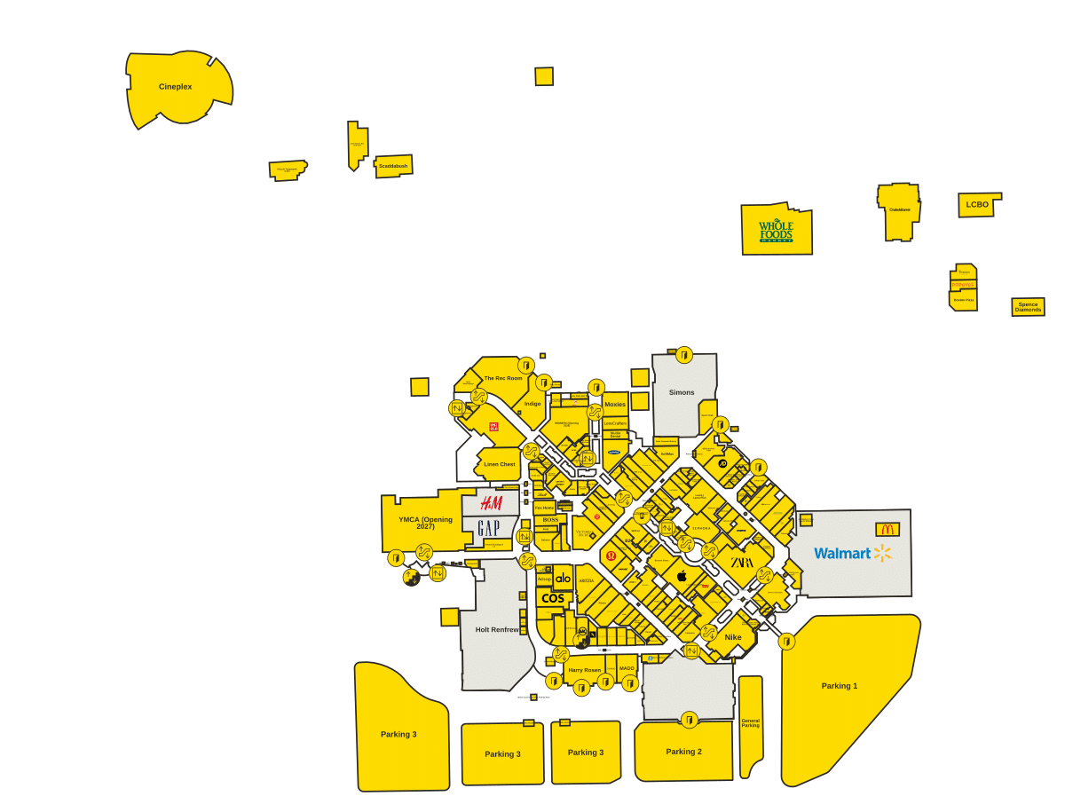 Square One Shopping Centre Directory Map