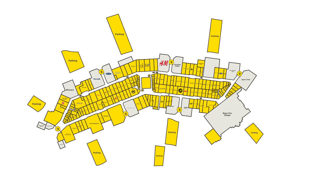 Tsawwassen Mills Directory Map