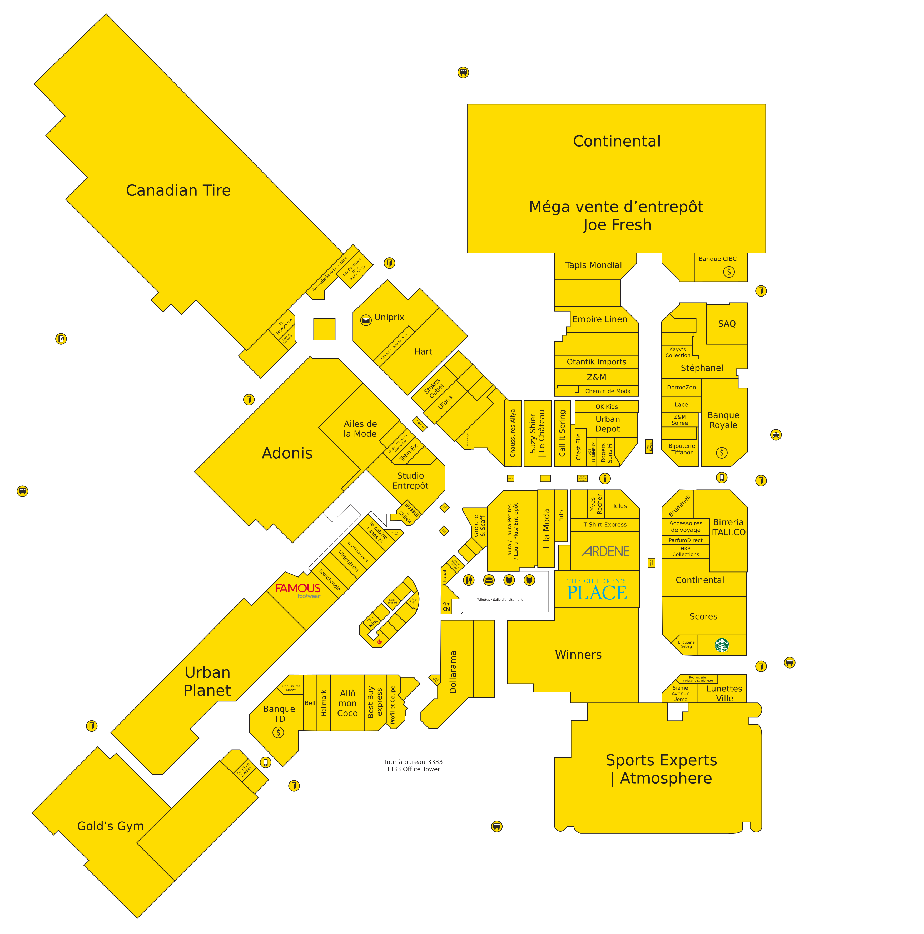 Floor plan for the Place Vertu directory map