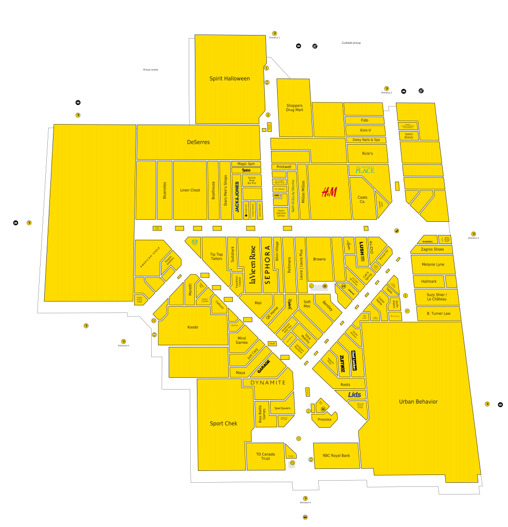 St-Laurent Centre Directory Map